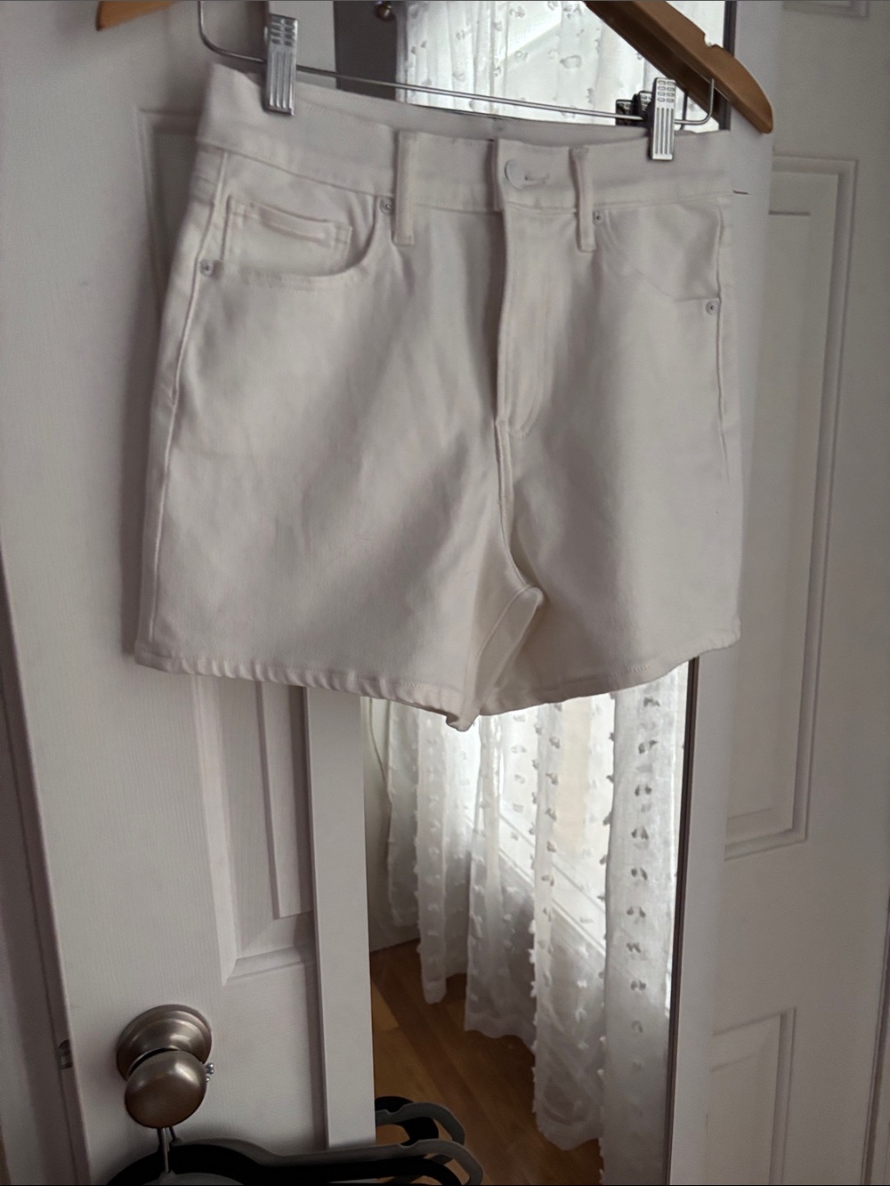 NWT Express White High-Rise Denim Shorts